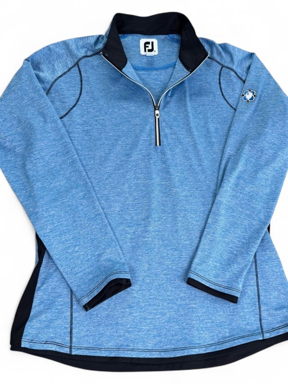 FootJoy Women's Quarter Zip Golf Pullover Blue Size M Embroidered
